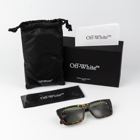 Off-White ALBANY Women Sunglasses Havana Green Square OERI13E ALBANY 6055 main image 3